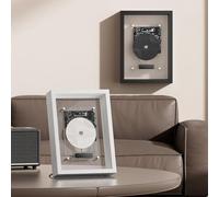 Lecteur CD Mural, Bluetooth 5.0/Sortie AUX 3,5 Mm, avec Télécommande/sans Haut-parleurs, Affichage Numérique LED, Cadre Photo Décoratif Musical, pour La Maison/Le Couloir/Le Bureau