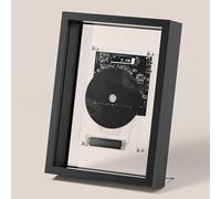 Lecteur CD Mural, Cadre Musical avec Télécommande, Bluetooth 5.0 Et Sortie Aux 3,5 Mm, Design sans Haut-parleurs pour La Décoration De La Maison, du Bureau Et du Couloir (Noir) Black