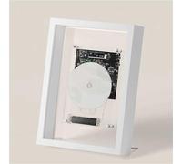 Lecteur CD Mural, Cadre Photo Décoratif for CD Audio, sans Haut-Parleur Intégré, Bluetooth 5.0/Sortie AUX 3,5 Mm, avec Télécommande, for La Maison, Une Galerie Ou Un Bureau.(White)