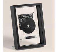 Lecteur CD Mural, Cadre Photo Décoratif Musical avec Télécommande, Sortie Aux 5.0 Bluetooth/3.5 Mm, sans Haut-parleurs pour Maison/Couloir/Bureau/décoration Murale Black