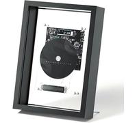 Lecteur CD Mural, Cadre Photo décoratif Musical, Cadre Photo décoratif CD avec télécommande et écran LED, Bluetooth 5.0/Sortie AUX 3,5 mm, sans Haut-parleurs(Black)