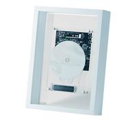 Lecteur CD Mural, Cadre Photo décoratif Musical, Cadre Photo décoratif CD avec télécommande et écran LED, Bluetooth 5.0/Sortie AUX 3,5 mm, sans Haut-parleurs(White)