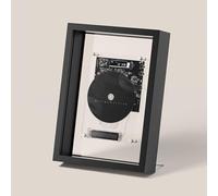 Lecteur CD Mural, Cadre Photo décoratif Musical, sans Haut-parleurs intégrés, autonomie de 6 à 8 Heures, Appareil Audio décoratif idéal pour la Maison, Le Couloir ou Le Bureau.(Black)