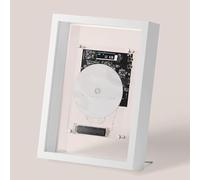 Lecteur CD mural et cadre photo décoratif avec télécommande, sortie Bluetooth/AUX pour décoration de maison, galerie, bureau