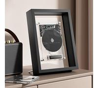 Lecteur CD Mural Intelligent avec Cadre Musical, télécommande, autonomie de 6 à 8 Heures, sans Haut-parleurs, idéal pour la Maison, Le Bureau, Une galerie ou Un Couloir.(Black)