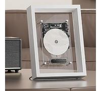 Lecteur CD Mural Intelligent avec Cadre Musical, télécommande, autonomie de 6 à 8 Heures, sans Haut-parleurs, idéal pour la Maison, Le Bureau, Une galerie ou Un Couloir.(White)