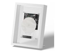 Lecteur CD Mural, Lecteur CD avec Cadre Musical avec TéLéCommande, Sortie Aux 3,5 mm, sans Haut-Parleurs, Dispositif Mural/Bureau à Double Usage pour La Maison/DéCoration Murale,White