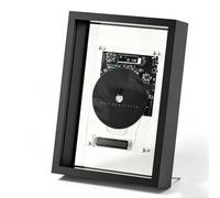 Lecteur CD Mural Vertical M1, Style Industriel Transparent, avec Télécommande, sans Fil, sans Haut-parleurs, Idéal pour La Décoration Murale De Votre Maison, Couloir Ou Bureau (Blanc).