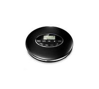 Lecteur cd noir portable bluetooth 4. 0 musique hifi écran lcd rond avec écouteurs prise usb