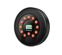 Lecteur CD Portable 1500 MAh, Lecteur de Cassettes Audio Rechargeable avec Deux Haut-Parleurs Stéréo, Lecteur de Voiture AUX/USB A