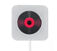 Lecteur CD portable à poser ou accrocher au mur 1 Multi-Rol Bluetooth 5.0 Connexion RFeal-Time Double haut-parleur intégré Télécommande sans fil Contro Pull Type Blanc