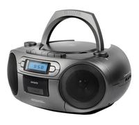Lecteur CD portable Aiwa BBTC-550MG Gris avec radio, cassette, Bluetooth et USB