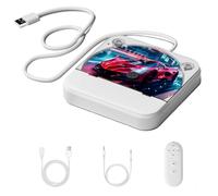 Lecteur CD portable anti-saut pour voiture et maison, avec entrée USB/AUX pour TV/ordinateur, décodeur intégré, design compact