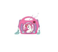 Lecteur CD portable avec 2 microphones coloris Licorne