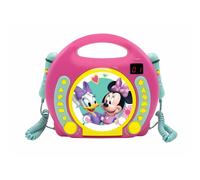 Lecteur cd portable avec 2 microphones disney minnie