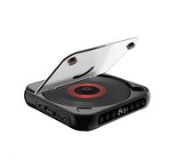Lecteur CD portable avec Bluetooth 5.3 et chargement USB-C - Lecteur de musique Hi-Fi sans fil | Prend en charge la lecture MP3/CD-RW, batterie de 6 heures pour voiture, maison et voyage (noir)