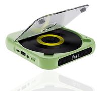 Lecteur CD Portable avec Bluetooth 5.3 - Son Hi-FI, Batterie 2000 MAh, Compatible MP3/CD/CD-R, Chargement Type-C, Lecteur avec Double Mode D'écoute, for Les Voyages, La Maison Et La Voiture(Green)