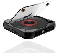 Lecteur CD Portable avec Bluetooth 5.3 - Son Hi-FI, Batterie 2000 MAh, Compatible MP3/CD/CD-R, Chargement Type-C, Lecteur avec Double Mode D'écoute, for Les Voyages, La Maison Et La Voiture(Black)