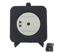 Lecteur CD portable avec Bluetooth, haut-parleurs HiFi intégrés à montage mural avec télécommande, audio domestique, radio FM, lecteur de musique MP3, USB, prise casque 3,5 mm, entrée/sortie AUX (noir