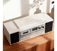 Lecteur CD Portable avec Bluetooth, Lecteur CD De Bureau for La Maison, Deux Haut-parleurs Intégrés, Modes USB/Bluetooth/AUX, Télécommande, Recherche Automatique FM/AM, for La Maison(C)