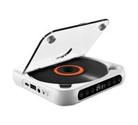 Lecteur CD portable avec Bluetooth, lecteurs CD avec haut-parleur, lecteur CD compact pour voiture/étude/voyage, y compris câble USB-C et écouteurs, minuterie, modes répétitifs, casque (A)