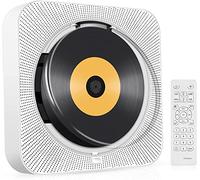 Lecteur CD Portable avec Bluetooth USB - Haut-Parleur HiFi Mural avec télécommande - Lecteur CD Multifonction avec Protection Contre la poussière - Radio FM - Lecteur de Musique MP3