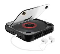 Lecteur CD Portable avec BT5 3 Radio FM Affichage LED Répétition A-B Fonction minuterie Télécommande de Musique Bureau 6 Modes Lecture