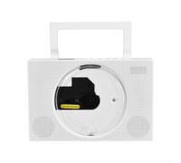 Lecteur CD portable avec deux haut-parleurs HiFi, fonctions sans fil et télécommande pour une expérience améliorée (blanc)
