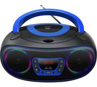 Lecteur CD Portable avec Effets de Lumière Bluetooth Poste CD Enfant Boombox Radio FM AUX TCL212BT Bleu