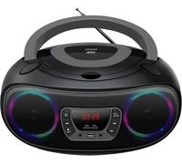 Lecteur CD Portable avec Effets de Lumière Bluetooth Poste CD Enfant Boombox Radio FM AUX TCL212BT Gris