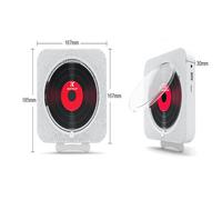 Lecteur CD portable avec enceinte Bluetooth Hi-Fi, compatible CD, CD-R, CD-RW, MP3 et WMA, format mural ou de bureau, avec éclairage LED.