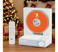 Lecteur CD portable avec haut-parleurs Bluetooth 5.3, bureau lumineux, musique portable télécommande, USB/TF/transcription/minuterie/écran