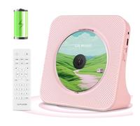 Lecteur CD Portable avec Haut-parleurs HiFi, Rechargeable 4000 mAh, télécommande, minuterie de Mise en Veille, lecteurs CD pour la Maison prenant en Charge Les formats CD/Bluetooth/Radio FM/USB/Line