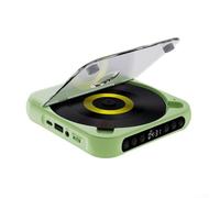 Lecteur CD portable avec haut-parleurs intégrés, disque rechargeable 2000 mAh antidérapant pour baladeur, prend en charge CD/CD-R/MP3, entrée auxiliaire et USB, sans fil 5.3 pour la maison, la voiture