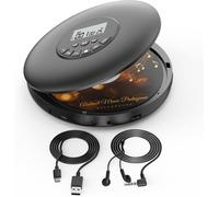 Lecteur Cd Portable Baladeur Cd Lecteur De Musique Personnel Avec Protection Anti - Saut Pour Lecture Cd - R Et Cd - Rw, Pistes Programmables - Casque Inclus