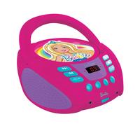Lecteur CD portable Barbie - Lecteur CD/CD-R/CD-RW avec prise micro et scan radio F.M. rose TU