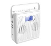 Lecteur CD portable Bluetooth avec design vertical, haut-parleurs CD, radio FM, prise en charge USB, AUX et écran LCD