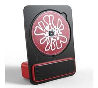 Lecteur CD Portable Bluetooth de Bureau, Lecteur CD for la Maison avec Haut-Parleur intégré HiFi, Bluetooth 5.3, télécommande et entrée auxiliaire 3,5 mm for la Maison, Le Bureau ou Une(Red)