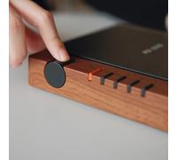 Lecteur CD portable, Bluetooth de bureau rétro pour la maison, batterie rechargeable, design vintage compact, sans haut-parleurs