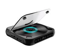 Lecteur CD Portable Bluetooth - Haut-parleurs Intégré, Port USB, Prise Jack, Batterie 2000mAh - Lecture CD/USB MP3 - Noir