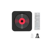 Lecteur CD portable Bluetooth, rechargeable, compatible CD, USB et cartes TF, radio FM, télécommande, support mural inclus