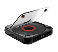 Lecteur CD portable compatible Bluetooth avec haut-parleurs HiFi intégrés, batterie rechargeable, lecture USB, entrée CD/MP3/AUX, Bluetooth