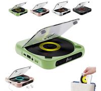 Lecteur CD portable compatible Bluetooth, son Hi-Fi 2000 mAh, batterie 5.3 Bluetooth de type C, support MP3/CD/CD-R, lecteur de musique léger avec deux modes d'écoute pour voyage, maison, voiture