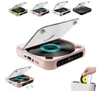 Lecteur CD portable compatible Bluetooth, son Hi-Fi 2000 mAh, batterie 5.3 Bluetooth de type C, support MP3/CD/CD-R, lecteur de musique léger avec deux modes d'écoute pour voyage, maison, voiture