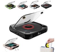 Lecteur CD portable compatible Bluetooth, son Hi-Fi 2000 mAh, batterie 5.3 Bluetooth de type C, support MP3/CD/CD-R, lecteur de musique léger avec deux modes d'écoute pour voyage, maison, voiture