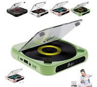 Lecteur CD portable compatible Bluetooth : son Hi-Fi, lecture sans fil et filaire, batterie rechargeable, compact et léger, mini lecteur rechargeable pour voiture, voyage, maison