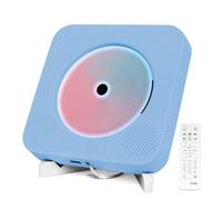 Lecteur CD Portable de Bureau Bluetooth - Lecteur CD Mural de Musique Kpop avec Haut-parleurs HiFi Doubles Intégrés Multifonctionnel avec Télécommande (Bleu)
