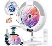 LECTEUR CD PORTABLE DE BUREAU ET MURAL 2EN1 - ENCEINTE BLUETOOTH RADIO FM RADIO CD