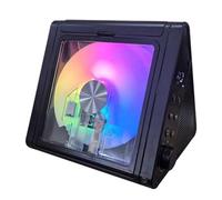 Lecteur CD Portable De Bureau for La Maison, avec Haut-parleurs Hi-FI Intégrés De 2 X 5 W, Bluetooth 5.3, Télécommande, Entrée Auxiliaire, Rechargeable Et Éclairage RGB for La Maison(Black)