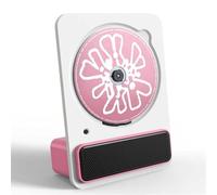 Lecteur CD Portable for La Maison, avec Haut-Parleur HiFi Intégré, Bluetooth 5.3, Télécommande, Entrée Auxiliaire 3,5 Mm Et Une Portée De 10 Mètres. Idéal for La Maison, Le Bureau(Pink)